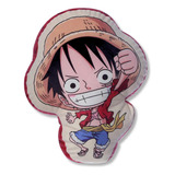 Almofada Formato Monkey D Luffy | One Piece | Kawaii Cor Colorido