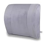 Almofada Nasa De Apoio Lombar Para Cadeira Grande Plush Cinza   Nap