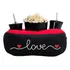 Almofada Porta Pipoca Bicolor Casal Namorados Love Forever Cor Preto