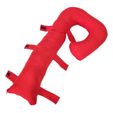 Almofada Travesseiro Protetor Cinto Segurança Liso Vermelho