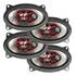 Alto Falante Da Bravox 2 Pares B3x 46 4x6 Polegadas Triaxial