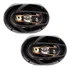 Alto Falantes 6x9 Polegadas Hurricane 300w Qr69 Quadriaxial Cor Preto