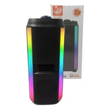 Altomex Al 3938 Caixa De Som Bluetooth Com Entrada De Microfone Led Usb Fm Cor Preto 110v 220v