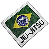 Am0243t 01 Br44 Jiu-jitsu Bandeira Brasil Patch Bordado Termo Adesivo