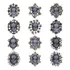 Am1 Broche Camafeu Vitoriano Vintage Com Flores De Diamante