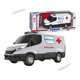 Ambulância Brinquedo Infantil Iveco C/acessórios Escala 1/20