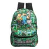 Amora Mochila Minecraft Infantil Juvenil De Lona Escolar Cor Preto E Verde 35l
