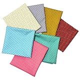 Amornphan Conjunto De Tecido Acolchoado De Algodão 100% Estampado De Bolinhas Para Bordado De Patchwork, Faça Você Mesmo, Costura, Artesanato, Scrapbook, Artesanato, Pré-cortado, 45 X 55 Cm (pontos