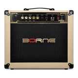Amplificador Borne Vorax 1050 Transistor Para Guitarra De 50w Cor Creme/dourado 110v/220v