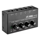 Amplificador De Fone De Ouvido 4 Canais Stereo Podcast Banda