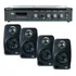 Amplificador Receiver Bluetooth 5.0 Slim + 2 Pares De Caixa Cor Preto Potência De Saída Rms 70 W 127/220v