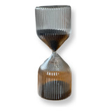 Ampulheta Grande Decorativa Areia Preta 60 Minutos Luxo