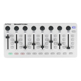 Amw Smartcon 8 Branco Controlador Midi Usb Type C Para Daw 8 Knobs 8 Faders Botões Msr