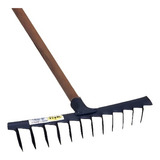 Ancinho 12 Dentes Rastelo Jardinagem Forjado Com Cabo Tarza