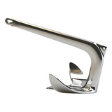 Âncora Bruce Em Aço Inox 2kg Para Caiaques Barcos Jet Ski Lanchas Aço Inox Polido Brilhoso E Aparente