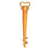 Âncora Universal Saca Areia Suporte Para Guarda Sol Base Fixada Furador Vara De Pesca Ombrelone Piscina Sombreiro Praia Madeira Sombra Sombrinha Plástico Laranja 