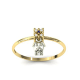 Anel 18k Pingente Cachorro