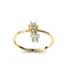 Anel 18k Redondo Pingente Borboleta S Diamantes - Cor Ouro