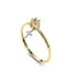 Anel 18k Redondo Pingente Cruz  Rubi Diamantes - Cor Ouro