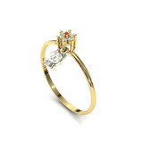 Anel 18k Redondo Pingente