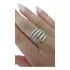 Anel 5 Elos Em Prata Com Aplique De Ouro 14k 