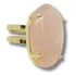 Anel Ajustável De Quartzo Rosa Folheado A Ouro Elegância