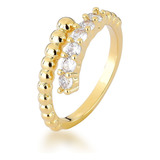 Anel Ajustavel Zirconia Com