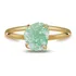 Anel Aliança Quartzo Verde Natural Banho Ouro 18k