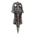 Anel Articulado Caveira Com Strass Vermelho Rock Skull