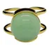 Anel C/ Pedras Naturais Folheado Ouro 18 K Regulável Cd 0019