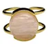 Anel C/ Pedras Naturais Folheado Ouro 18 K Regulável Cd 0019