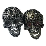 Anel Caveira Com Strass