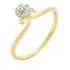 Anel Chuveiro Central Em Ouro 18k 750