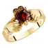Anel Claddagh Irlandês Prata 925 Dourada 18k - Granada