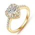 Anel Coração Cintilante Banhado Ouro 18k Cristal Fr. Grátis