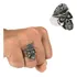 Anel Crânio Caveira Inox Aço Masculino Viking