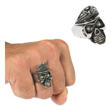 Anel Cranio Caveira Inox