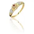 Anel De Formatura Em Ouro 18k Com Diamantes E Pedra Natural