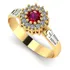 Anel De Formatura Em Ouro 18k Com Rubi Natural Com Emblemas