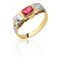 Anel De Formatura Masculino Ouro Amarelo E Branco 18k A20