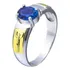 Anel De Formatura Prata Com Pedra Zircônia Cor Azul Safira 