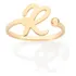 Anel De Letra R Folheado A Ouro 18k - Rommanel 513440