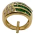 Anel De Ouro 18k Com Brilhante E Esmeraldas J R Joalheiro.