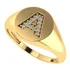 Anel De Ouro 18k Dedo Mindinho De A - Z Pedra Diamante 