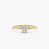 Anel De Ouro Feminino Delicado Flor Diamantes Brilhante Luxo