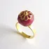 Anel De Prata 925 Banho Ouro 18k Aro 15 Jade Rubi 8713