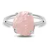 Anel De Quartzo Rosa Cristal Natural Prata 925 Pedra Do Amor
