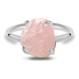 Anel De Quartzo Rosa