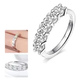 Anel Diamante Moissanita 4mm