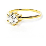 Anel Dourado Cravacao Coroa